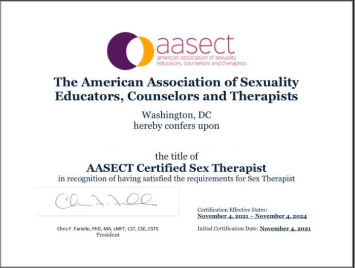 AASECT certification